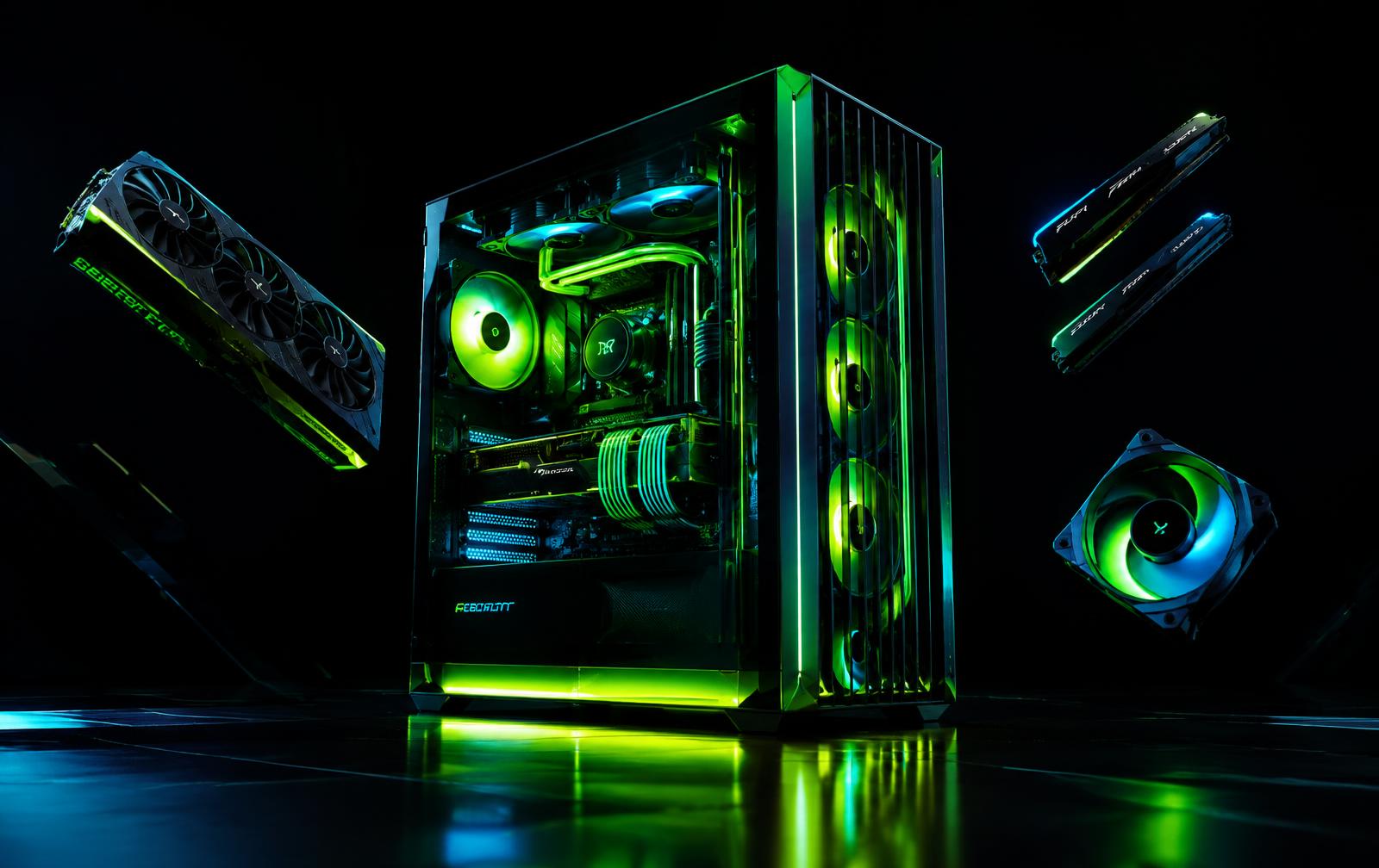 PC gaming BSVC aux lumières néon